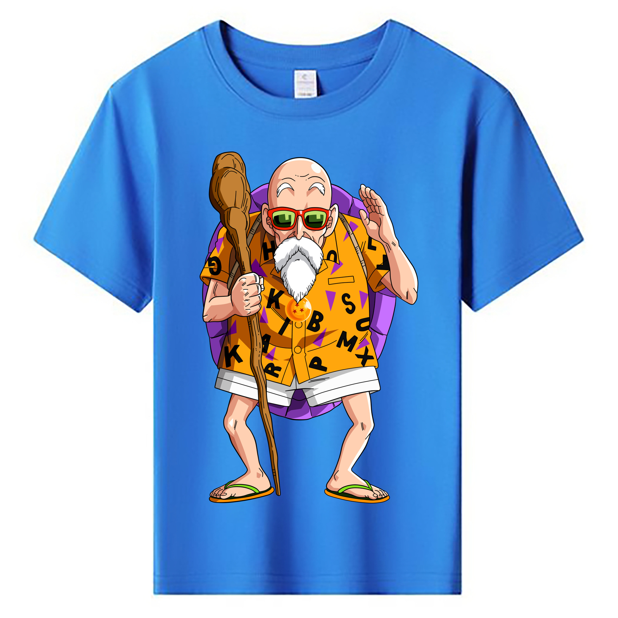 （画像用） ドラゴンボール 亀仙人（かめせんにん） DRAGON BALL Master Roshi Kame Sennin 綿100％キッズTシャツ（フロントプリント）